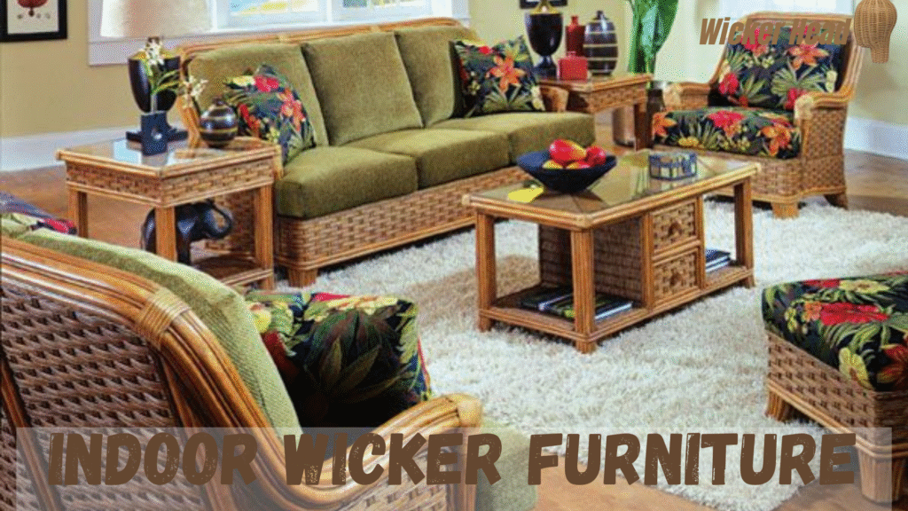 Indoor wicker furniture
