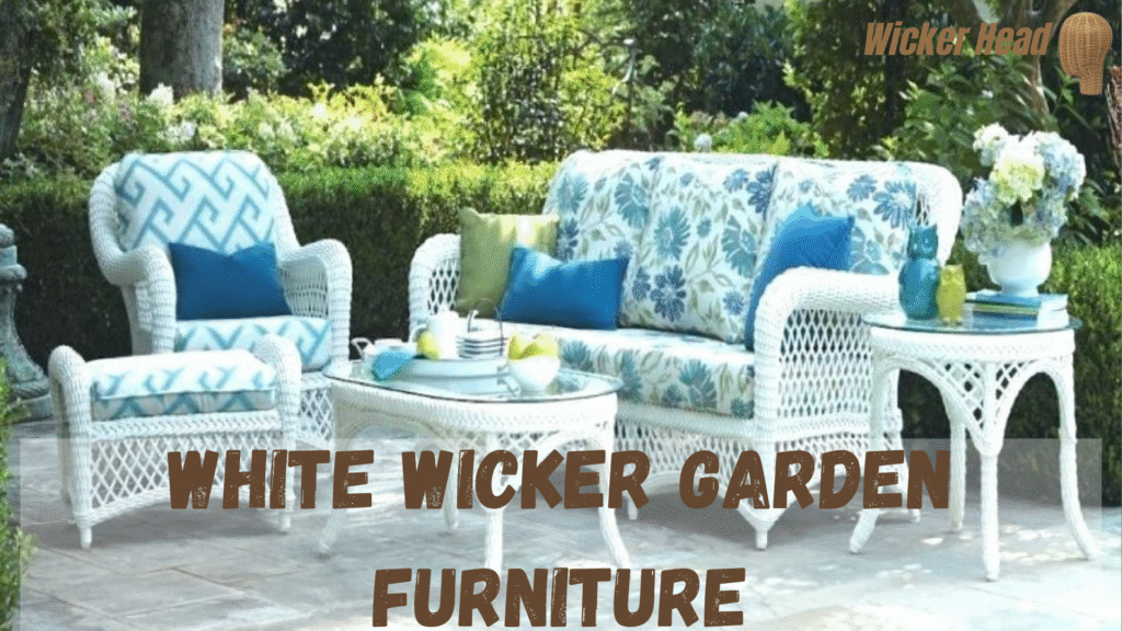 white wicker garden furniture
