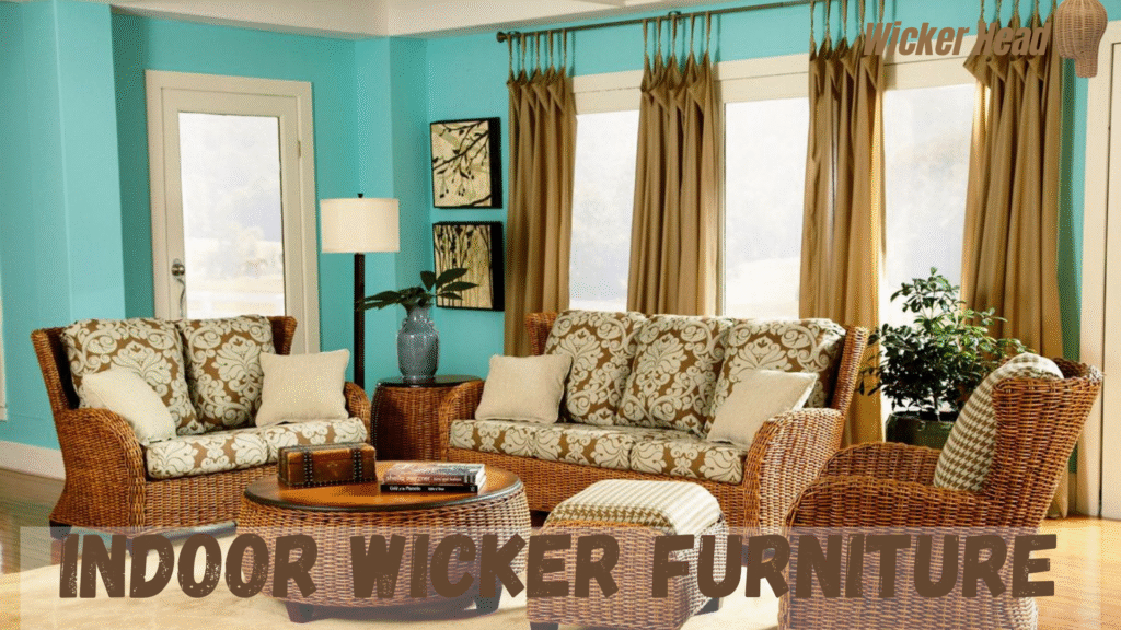 Indoor wicker furniture