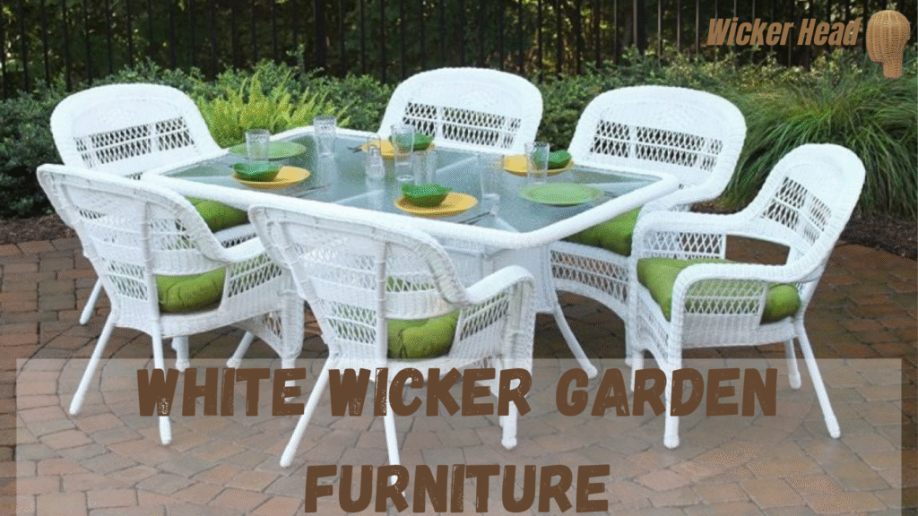 white wicker garden furniture