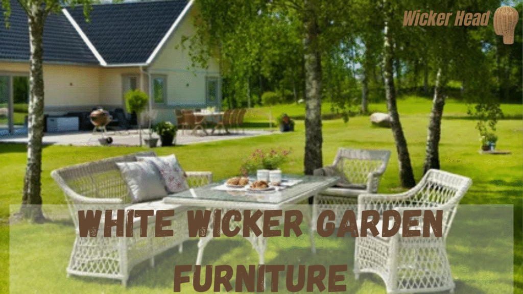 white wicker garden furniture
