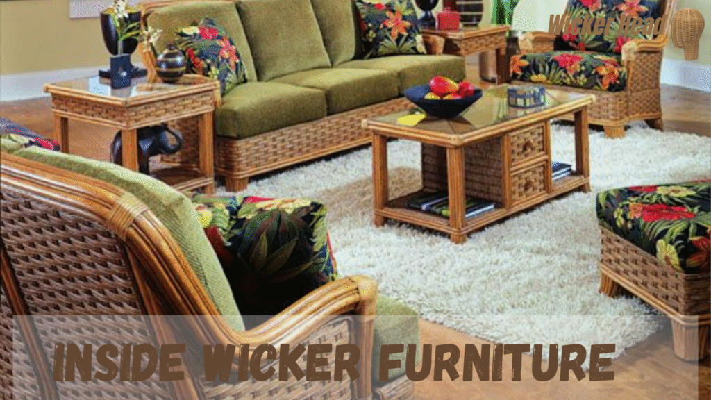 inside wicker furniture